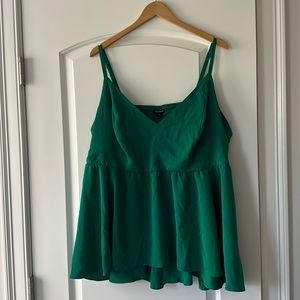 Torrid Peplum Tank / Blouse | Size 3 | Green